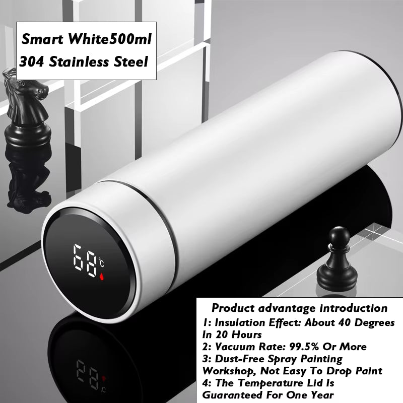 Thermos Cup 304 Stainless Steel Business Gift Tea Water Cup Smart Temperature Display Thermos Cup Water Bottles