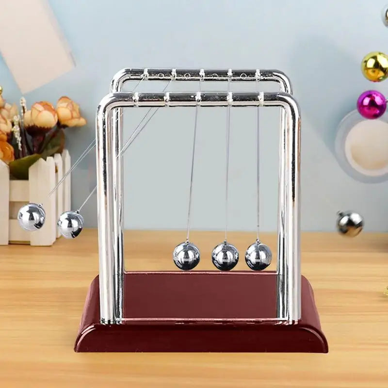 Newton'S Cradle Desk Table Decor Metal Pendulum Ball Steel Balance Ball Newton Ball Physics Science Pendulum