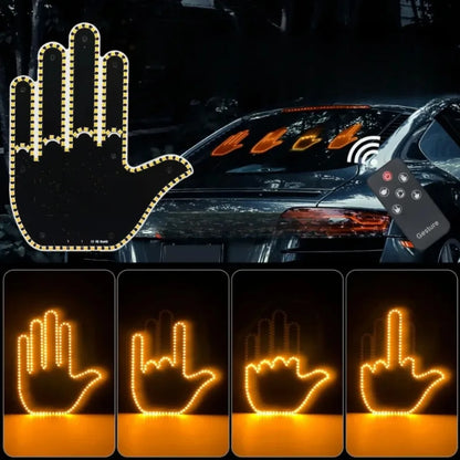 Middle Finger Car LED Palm 
