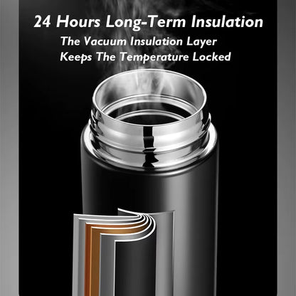 Thermos Cup 304 Stainless Steel Business Gift Tea Water Cup Smart Temperature Display Thermos Cup Water Bottles