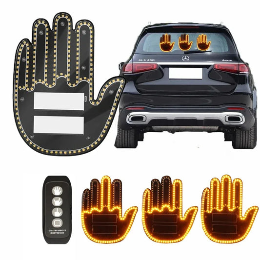 Middle Finger Car LED Palm 
