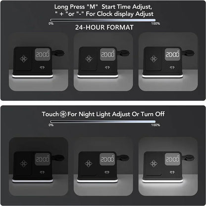 6 in 1 LED Fast Wireless Charger
