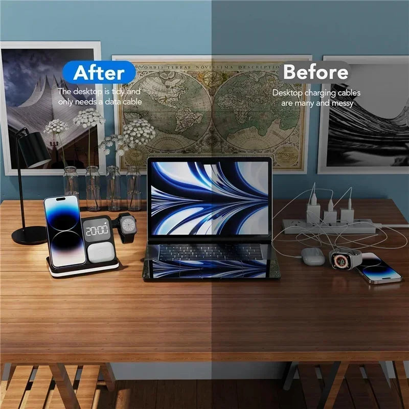 6 in 1 LED Fast Wireless Charger