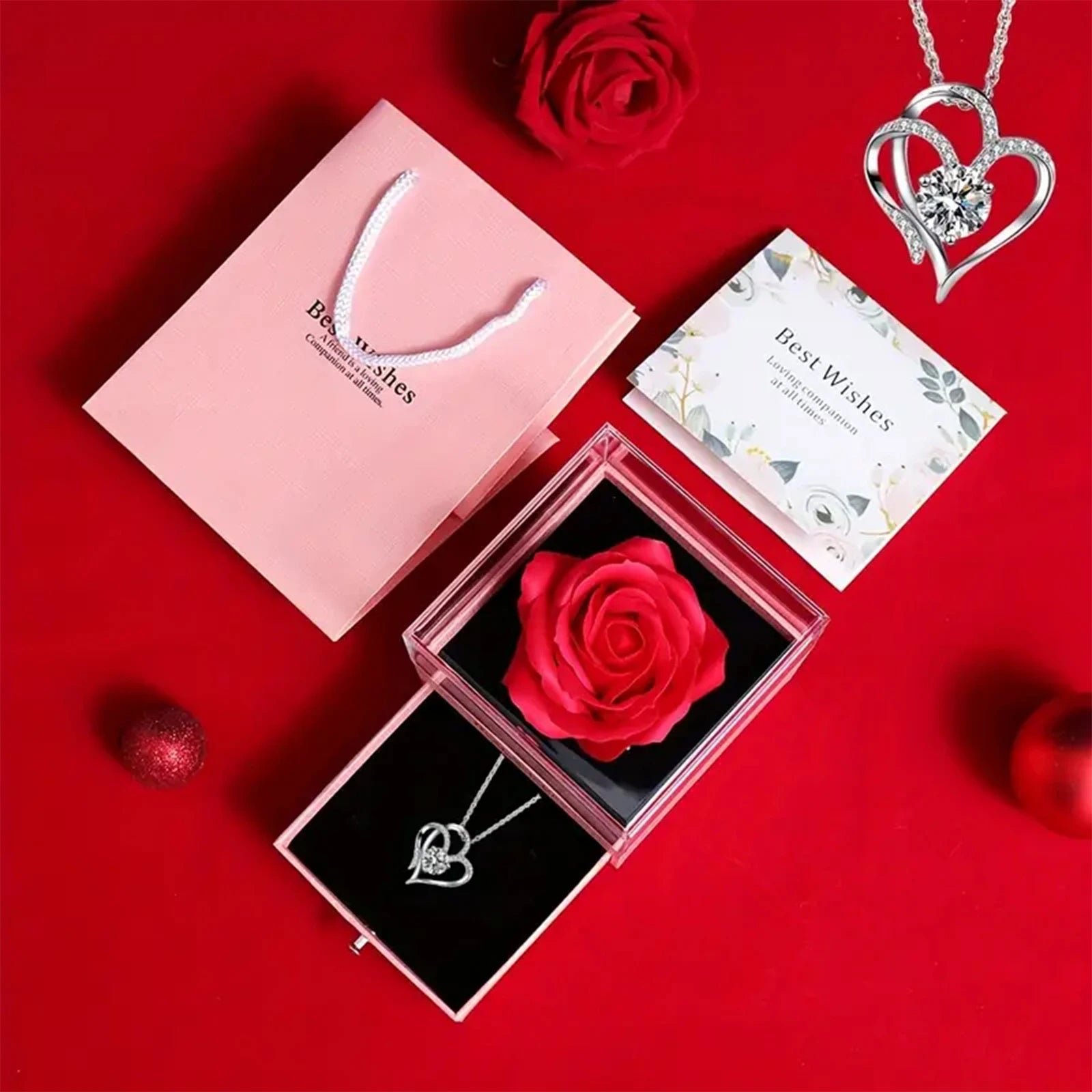 Elegant Rose Necklace 