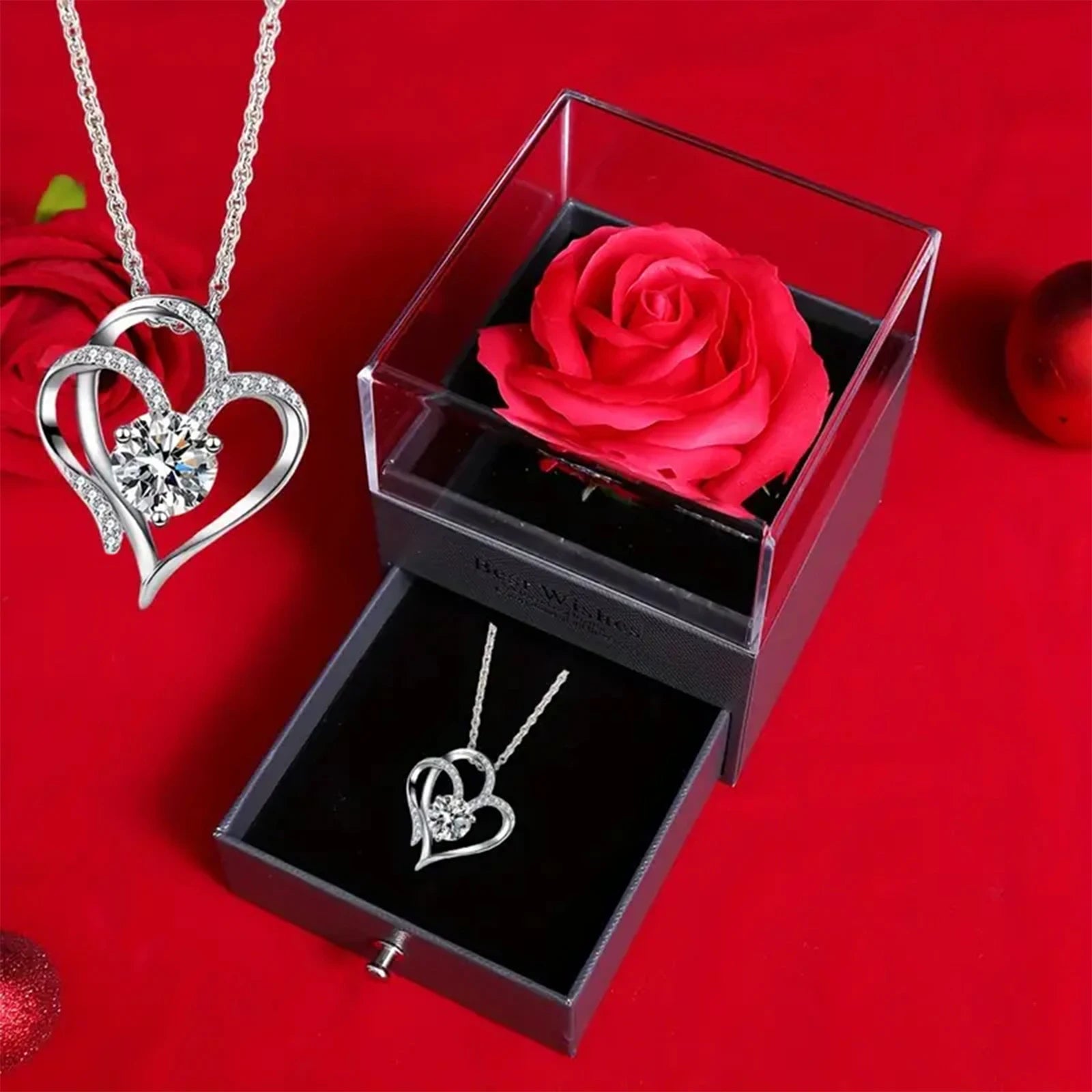 Elegant Rose Necklace 