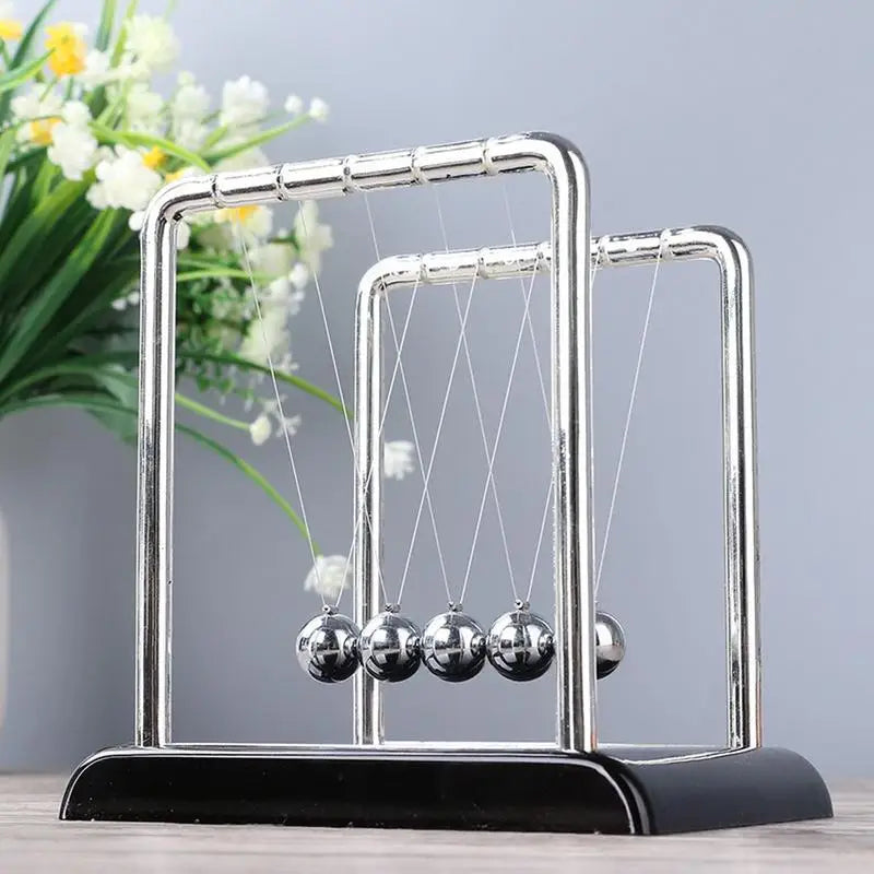 Newton'S Cradle Desk Table Decor Metal Pendulum Ball Steel Balance Ball Newton Ball Physics Science Pendulum