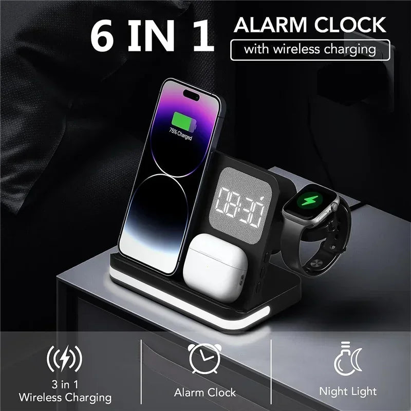 6 in 1 LED Fast Wireless Charger