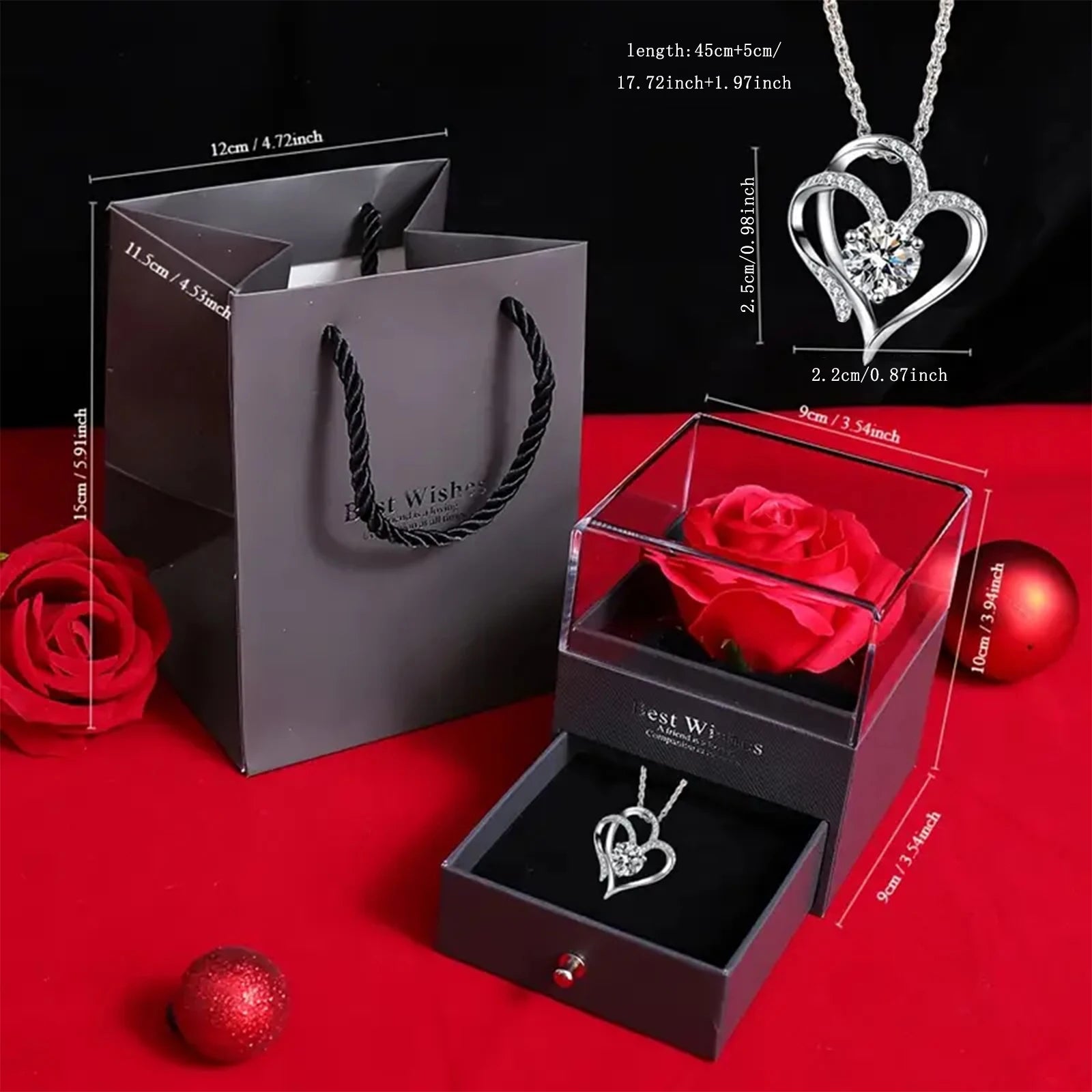 Elegant Rose Necklace 